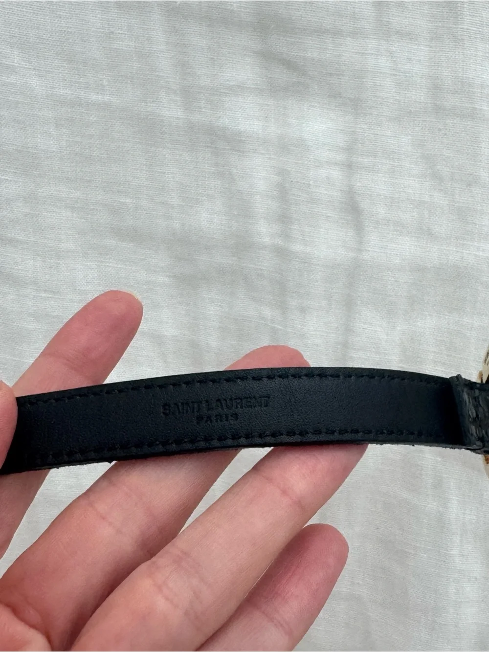 Saint Laurent Snakeskin Belt